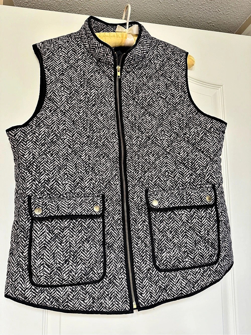 Catherines Women's Houndstooth Vest Polyester XL Like New